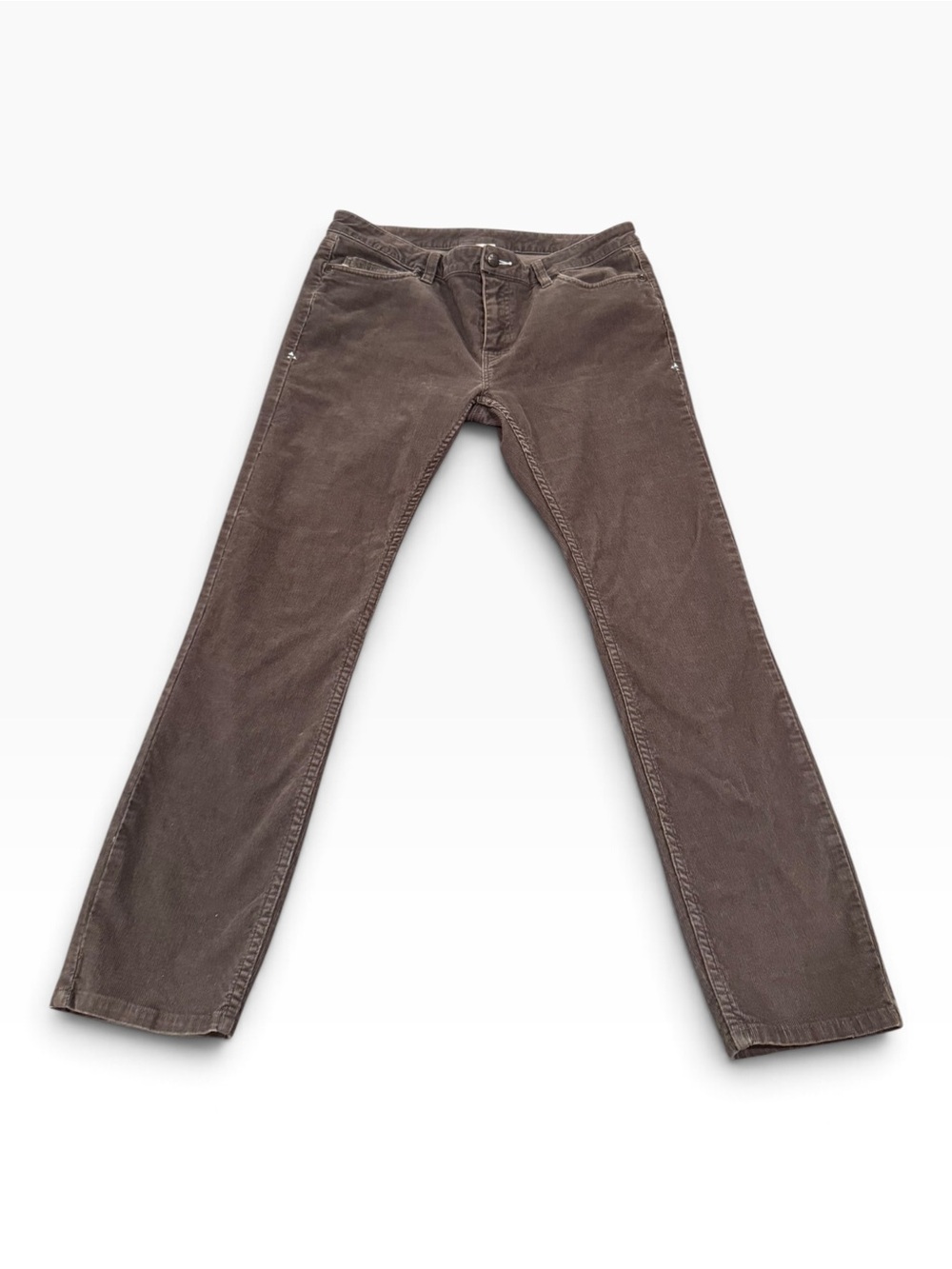 Stio Rivet Cord Pants Women’s 12 Gray Taupe Brown Stretch Corduroy Straight Leg